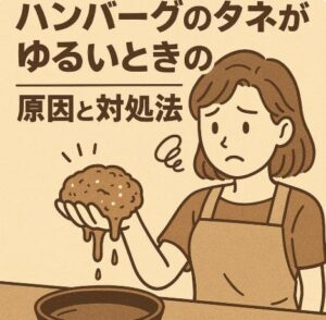 ハンバーグのタネがゆるいときの原因と対処法｜つなぎの選び方と固さ調整のコツ