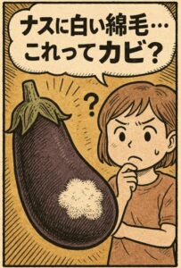 ナスに白い綿毛…これってカビ？食べても大丈夫？見分け方と対処法